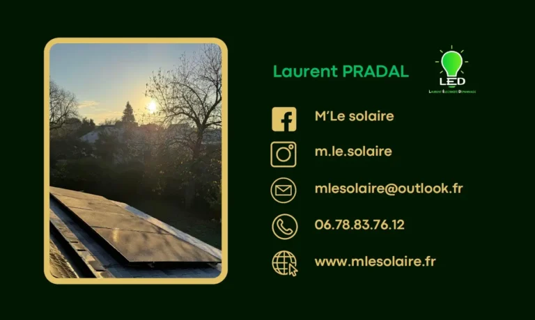 Carte de visite Mlesolaire installateur de panneaux solaires sur Rennes et les environs Nous contacter mlesolaire